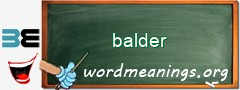 WordMeaning blackboard for balder